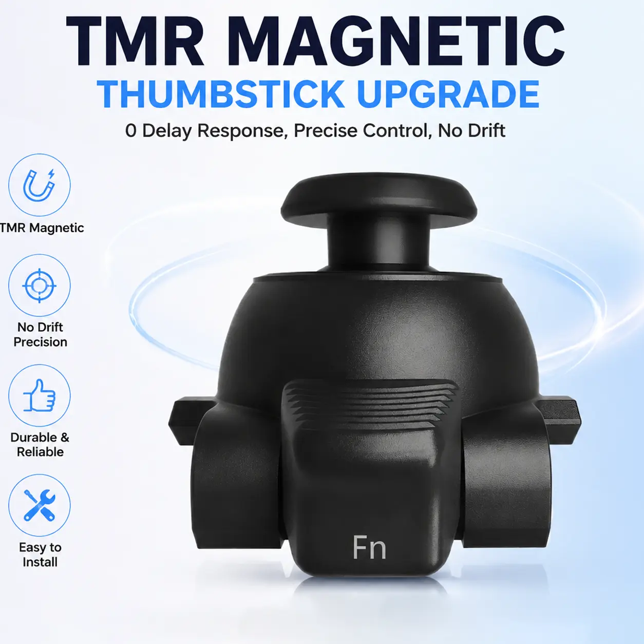 Besavior TMR 1-Pack Plastic PS5 Elite Controller Joystick Caps, Gaming Console Accessories for Gamers, Magnetic Thumbstick Upgrade Replacement with Easy Installation & Included Installation Video