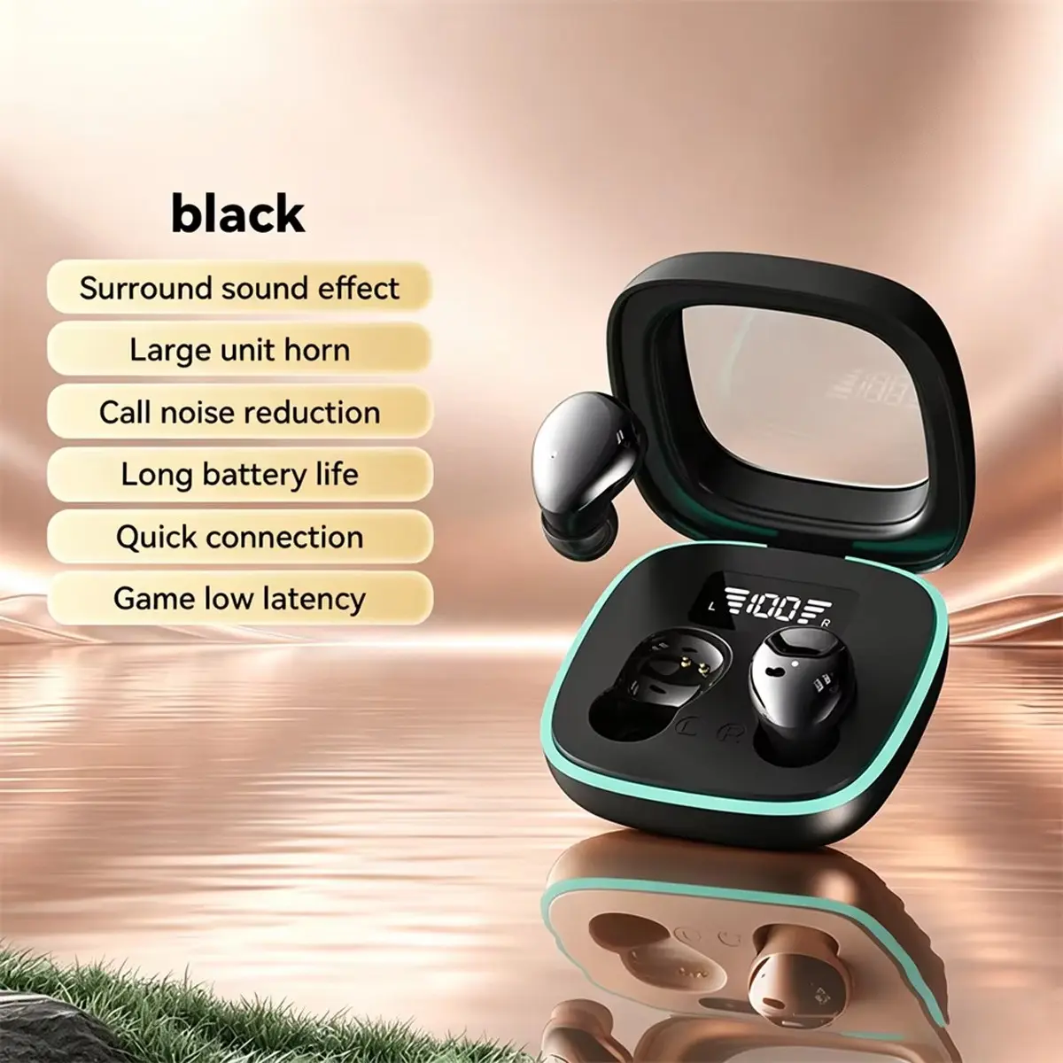 TWS Wireless Earbuds, Long Battery Life, Digital Display, Mini Design, Lightweight Wireless Earbuds, Bass Boost, Stereo Sound, Gaming Earphones, Portable Sleep Headsets