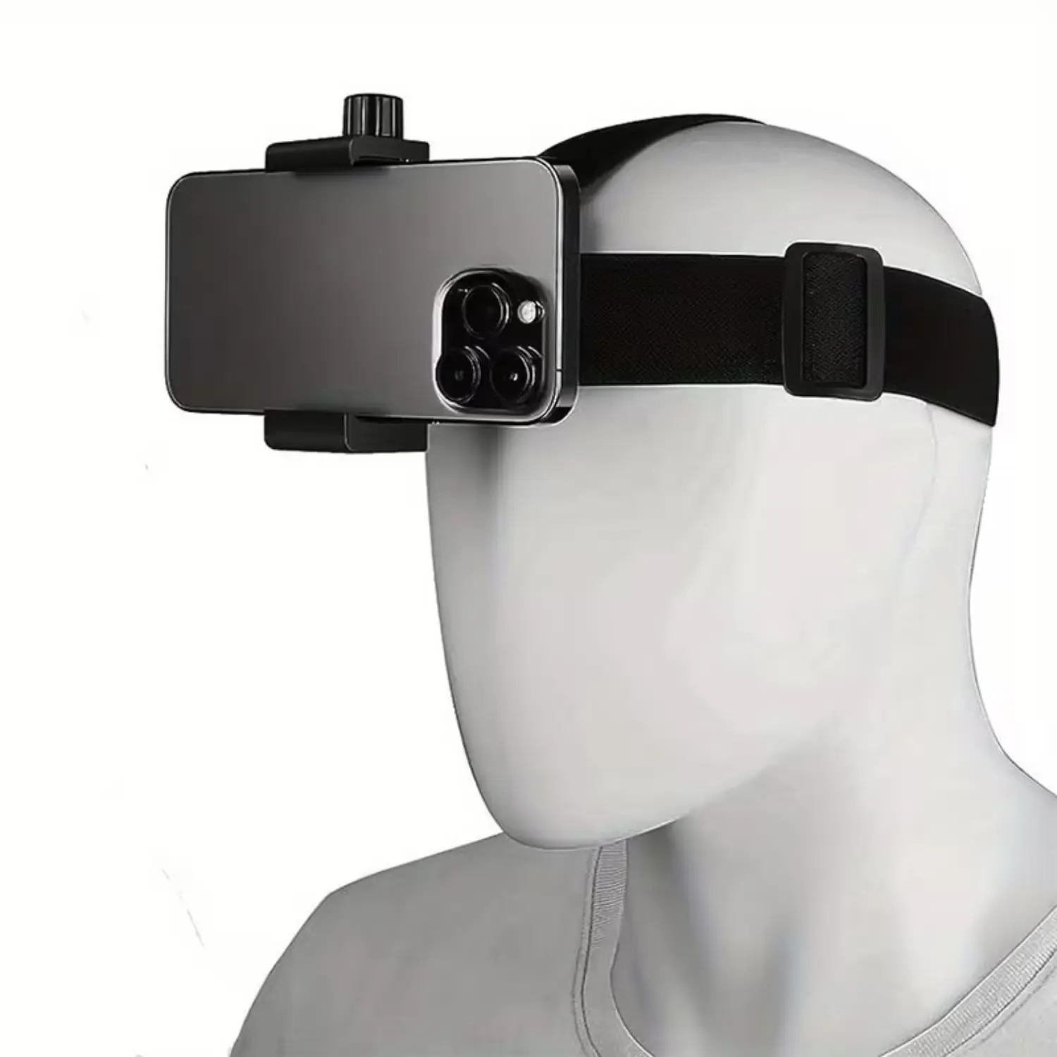 3 Piece Head Mounted Phone Holder, Adjustable Head Mounted Phone Camera Holder, Suitable for First Person View (POV) Video Recording, Live Streaming, and Video Editing, with Headband Buckle Accessory Included