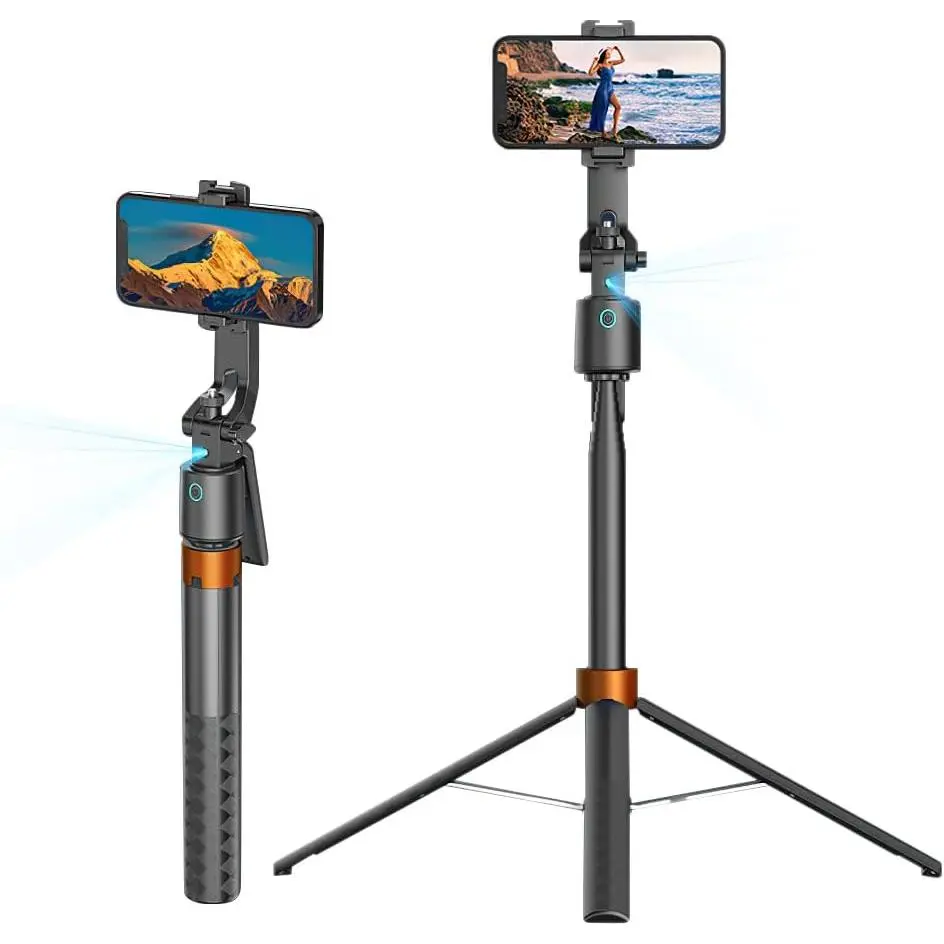 Auto   Phone Tripod, 360° Rotation  Holder with  Remote & Sturdy  Alloy Build,  Streaming Tripod for  Android YouTube  Vlog and Video Calls