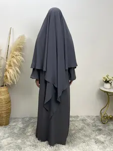 Women's Solid Color Khimar, Modest Fashion Comfortable Khimar for Daily Wear, Women's Islamic Clothing for Summer