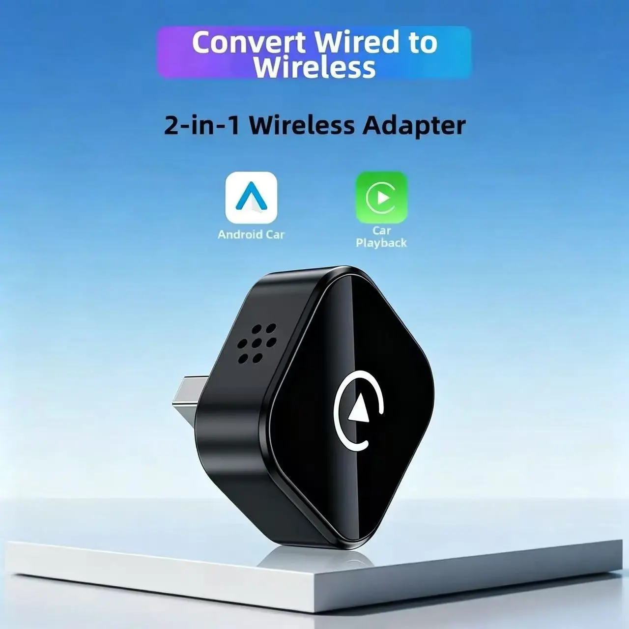 Mini Carplay Wireless Adapter, Auto Connect, Stable Transmission, Hands-Free Calling, Plug-And-Play for iPhone/android