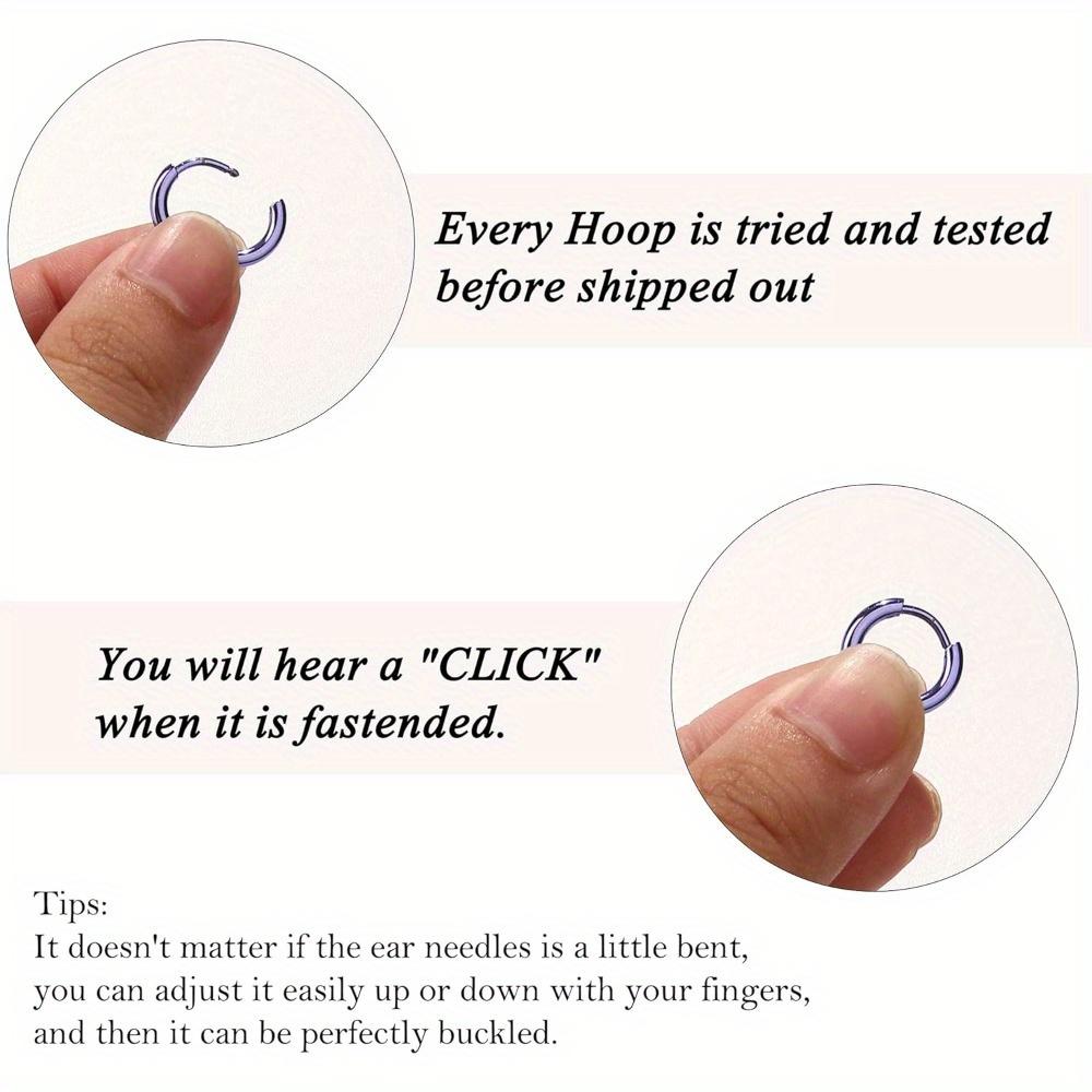 12Pairs 316L Surgical Stainless Steel Small Hoop Earrings for Men Women Hypoallergenic Huggie Hoops Cartilage Helix Tragus Lobes Hinged Sleeper Hoop Earrings Set 18G 6mm/8mm/10mm/12mm/14mm 12Pairs 316L Surgical Stainless Steel Small Hoop Earrings for Men Women Hypoallergenic Huggie Hoops Cartilage Helix Tragus Lobes Hinged Sleeper Hoop Earrings Set 18G 6mm/8mm/10mm/12mm/14mm