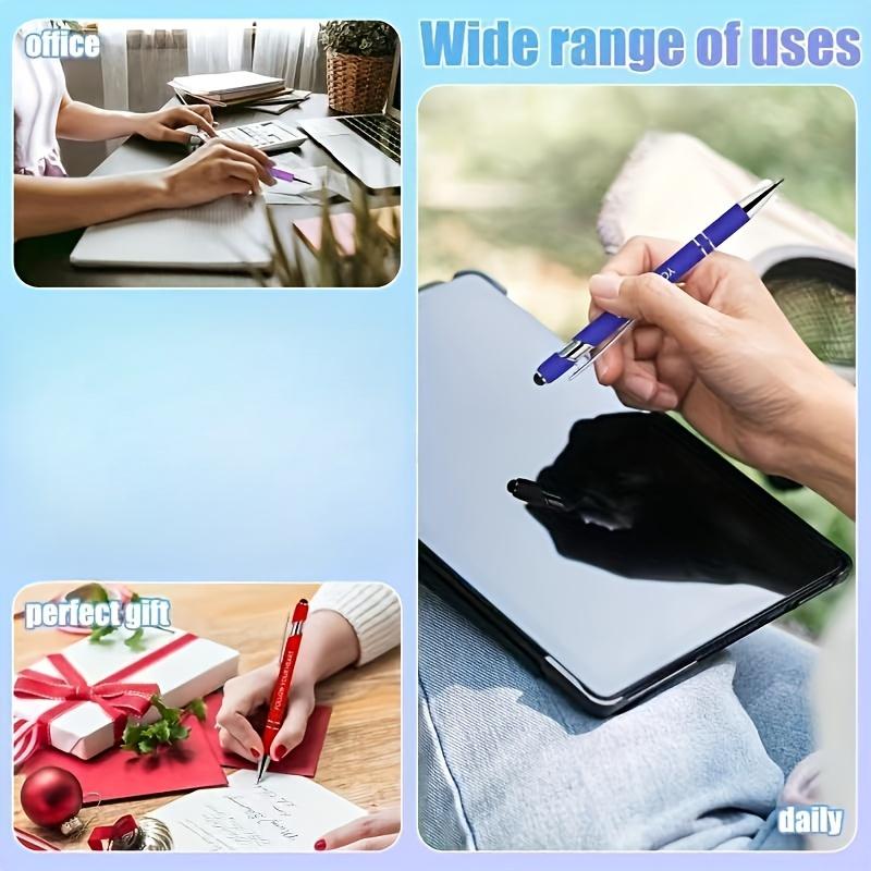 Inspirational Metal Pens Bulk Pack, Handwriting Nib Motivational Ballpoint Pens, Ink Fun Office Supplies Gift for Women Colleagues, Multicolor Pens