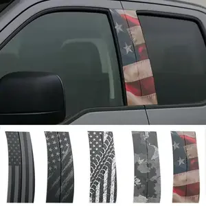 Modern Gloss Vinyl B-Pillar Car Decal Film 12"×21.5", Easy Peel & Stick No Residue DIY Vehicle Exterior Decor Accessory