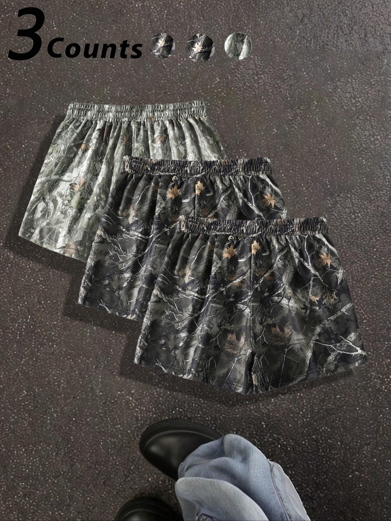Unisex's Camo Leopard Print Fit Shorts, Casual Comfy Breathable Elastic Sporty Shorts for Summer, Women's Bottoms Womenswear for Daily Wear