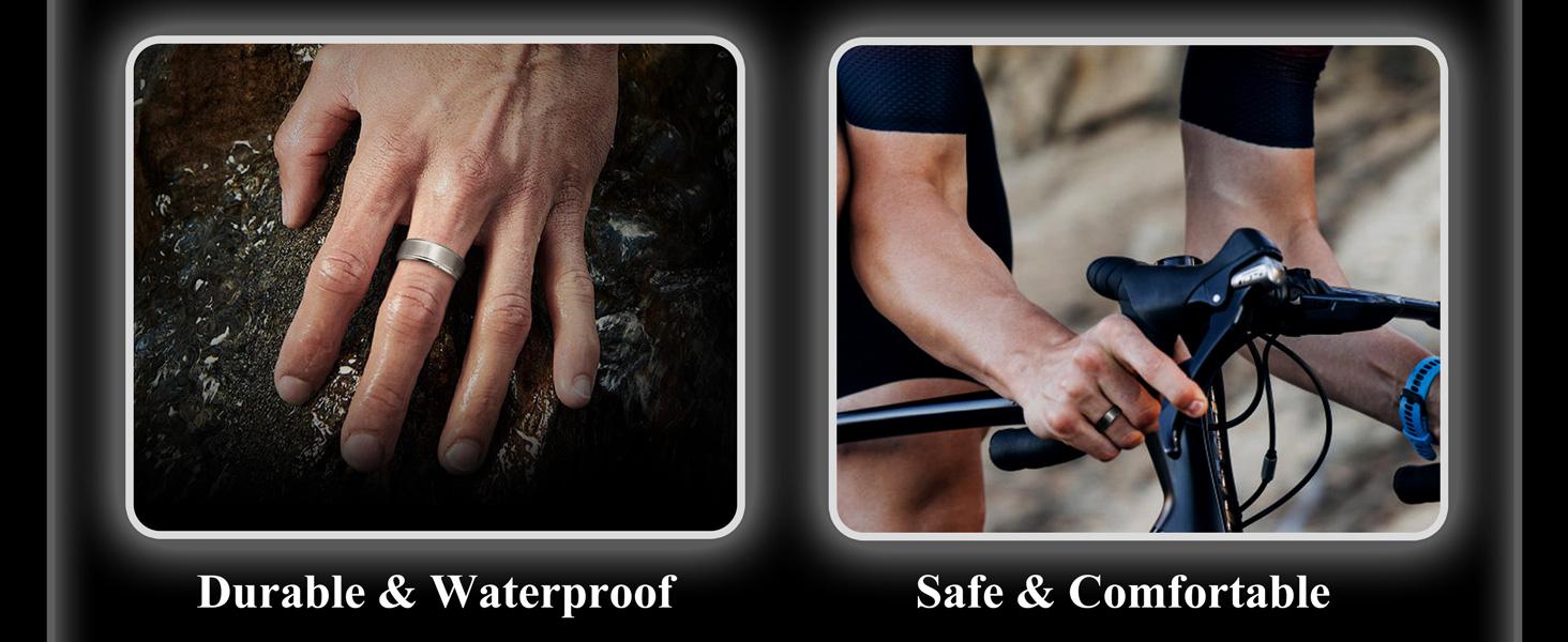 CASSIECA Tungsten Wedding Rings for Men Women 8MM Mens Wedding Band Black/Silver/Gold Matte Surface Polished Edge Engagement Promise Ring Comfort Fit 6-14 High Quality Materials Sturdy Durable Hypoallergenic