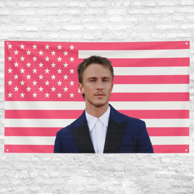 Drew Starkey Rafe Cameron Pink USA Flag Outer Banks Fan Wall Decor Decoration Backdrop Tapestry Banner Wall Tapestries