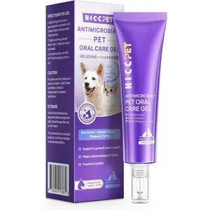 Pet Dental Gel for Dogs and Cats, Enzymatic Teeth Cleaning Gel, Dog Breath Freshener and Oral Care Gel, No Brushing Toothpaste Gel, 2 fl oz