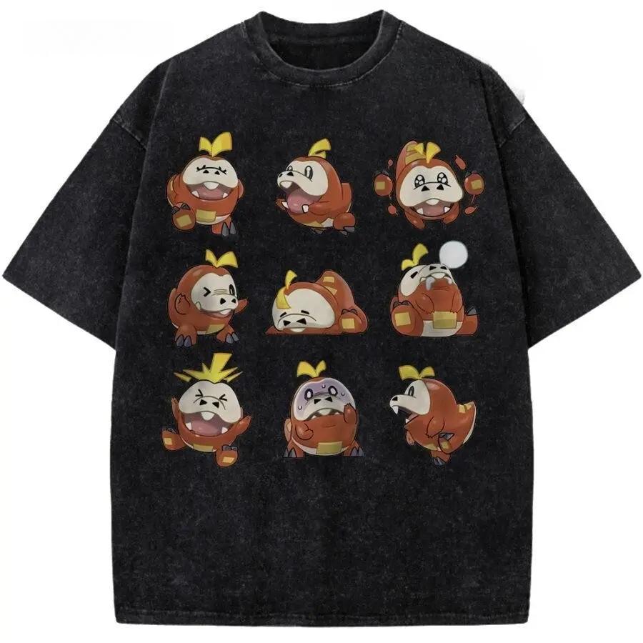 Vintage Style 9 Grid Fuecoco Shirt – Cute Monster Emotion Tee