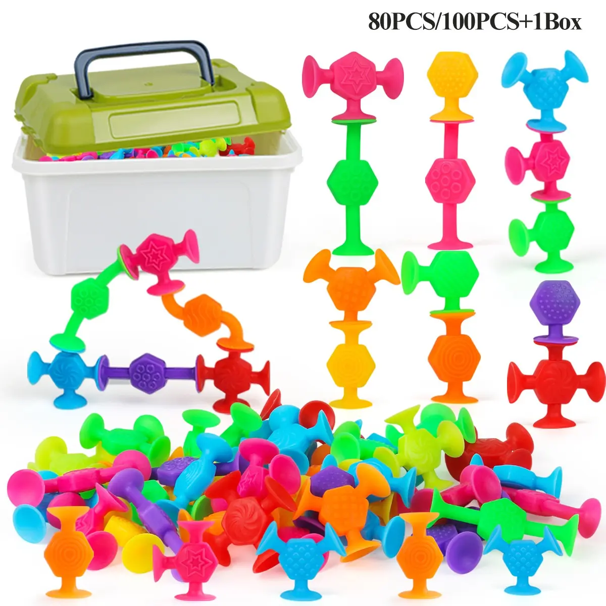 Texture Suction Cup Toys Set, Decompression Sensory Fidget & Learning Toy, Stress Relief Fidgets for Kids Aged 3-6 Years, Portable Travel Educational Gift