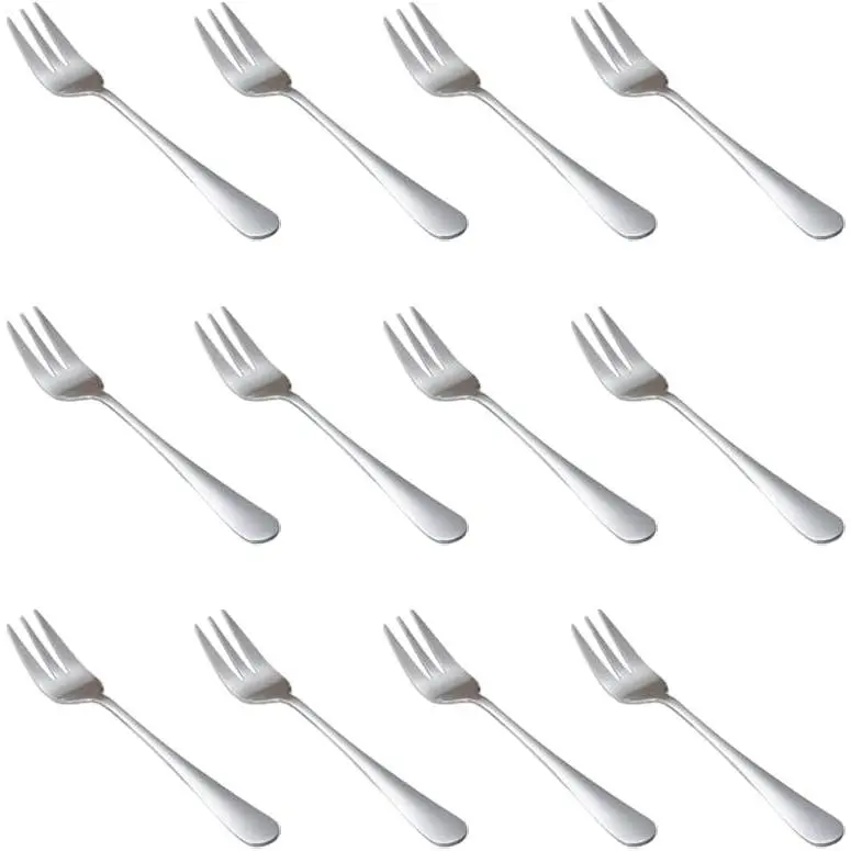 12pcs 5.51 Inches Stainless Steel Mini Forks,3 Prong Appetizer Forks,Cocktail Salad Fruit Forks