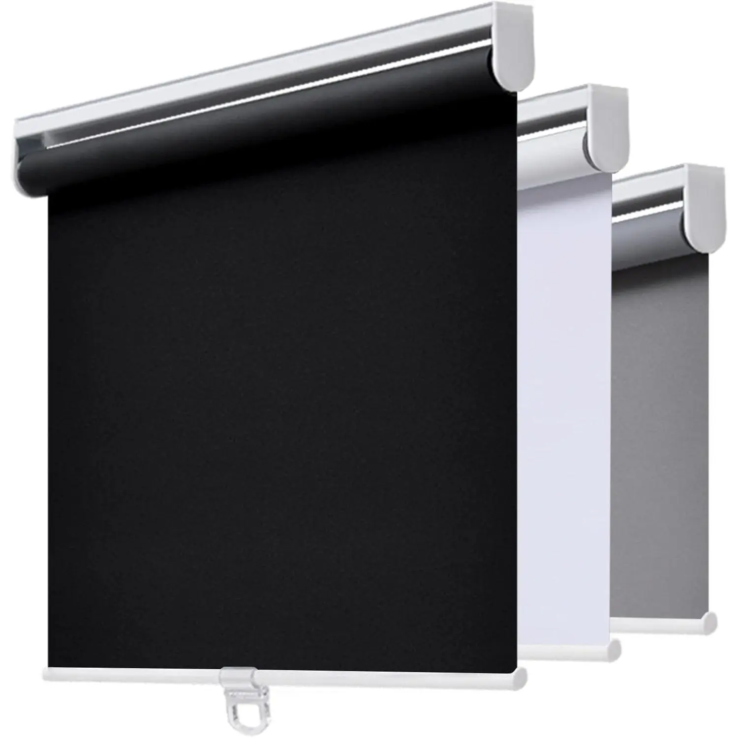 Blackout Cordless Roller Shade for Indoor Windows, 31"W x 72"H, Black