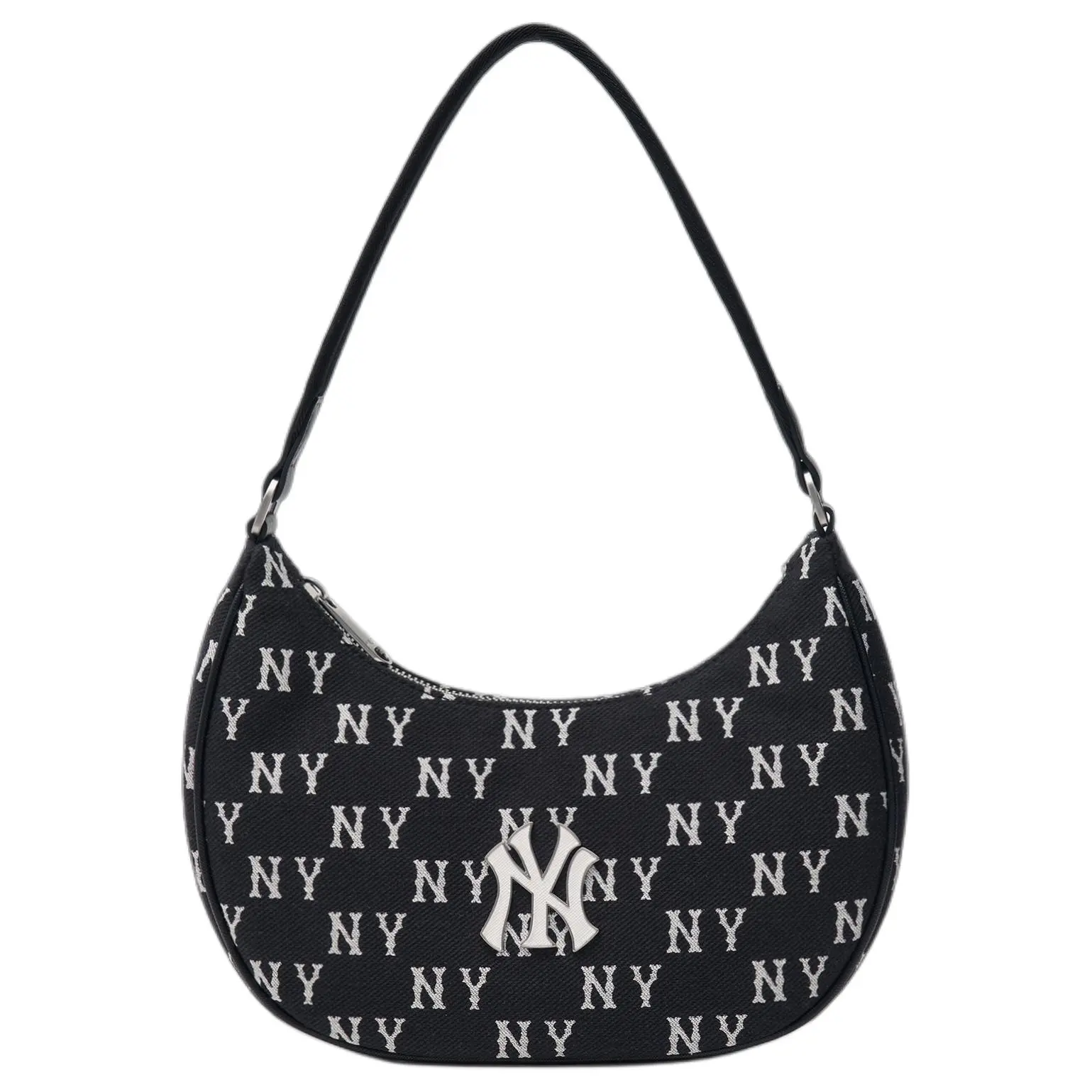 MLB New York Yankees Retro Floral Polyester Crossbody Bag for Men and Women – Black