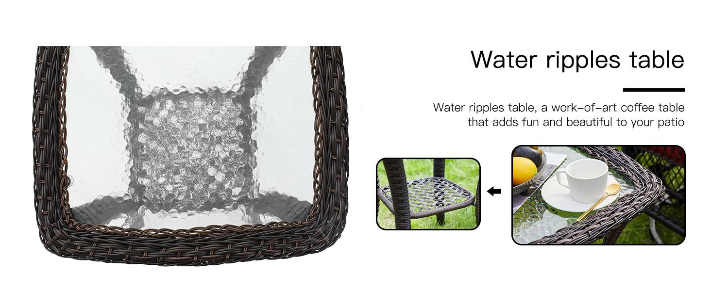 Amopatio Greenish Spring 3 Pieces Patio Bistro Set, Rattan Wicker Swivel Rocking Chairs with Thickened Cushions and Table, Comfortable Outdoor Furniture for Garden Lawn Amopatio Greenish Spring 3 Pieces Patio Bistro Set, Rattan Wicker Swivel Rocking Chairs with Thickened Cushions and Table, Comfortable Outdoor Furniture for Garden Lawn