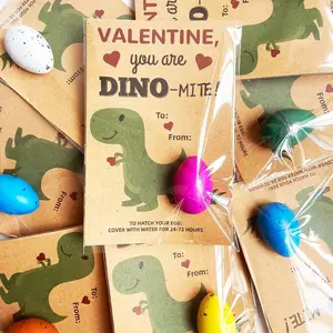 Dinosaur Egg Hatching Card, Valentine's Day Exchange Gift, Class Party Sharing Card, Fun Educational Activity