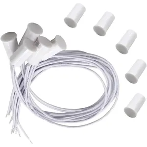 5 Pack RC-33 NC Recessed Wired Security Window Door Contact Sensor Alarm, White