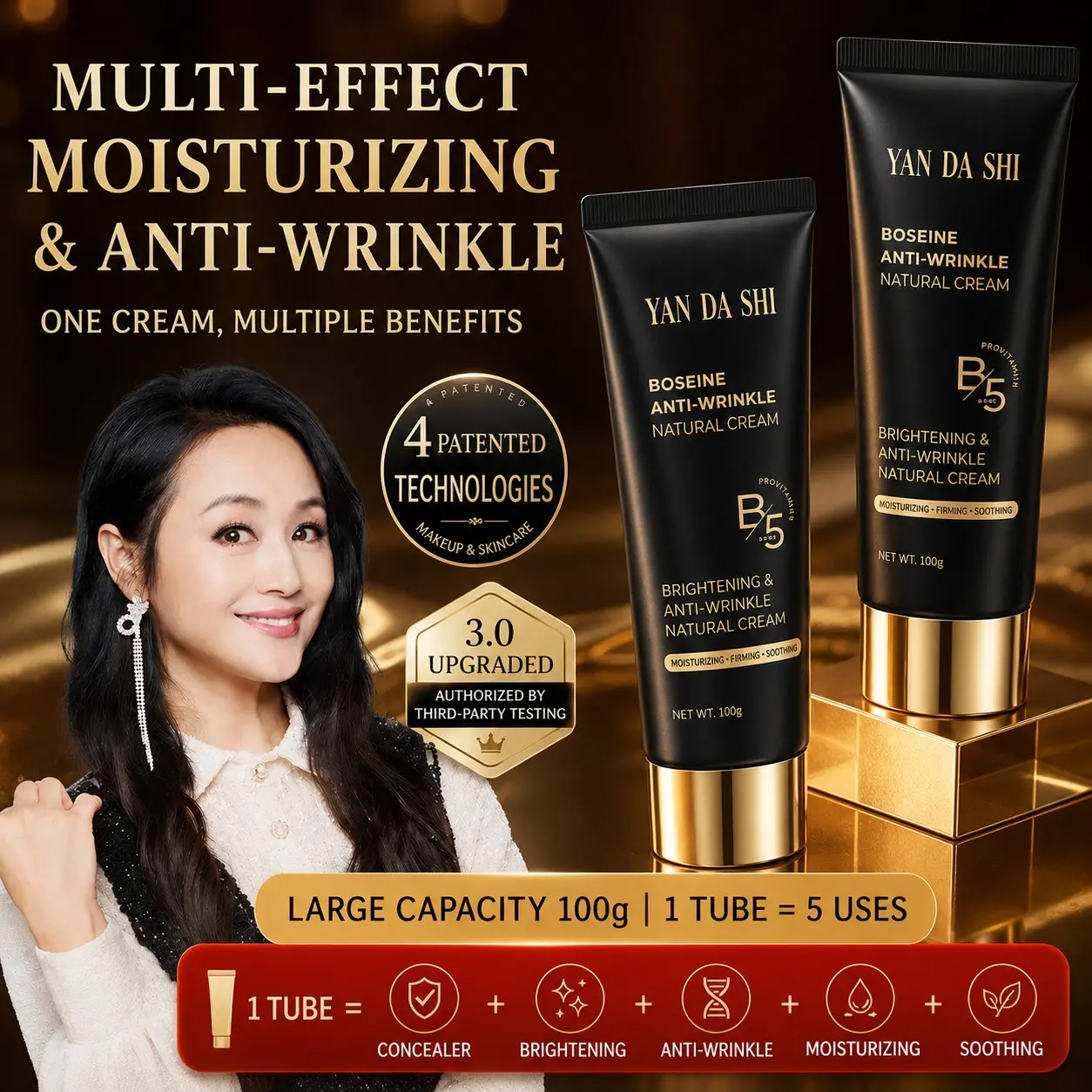 Master Concealer Color Corrector Primer, Flawless Coverage, Anti-Wrinkle, Hydrating, Brightening, Firming, Natural Finish, Long-Lasting