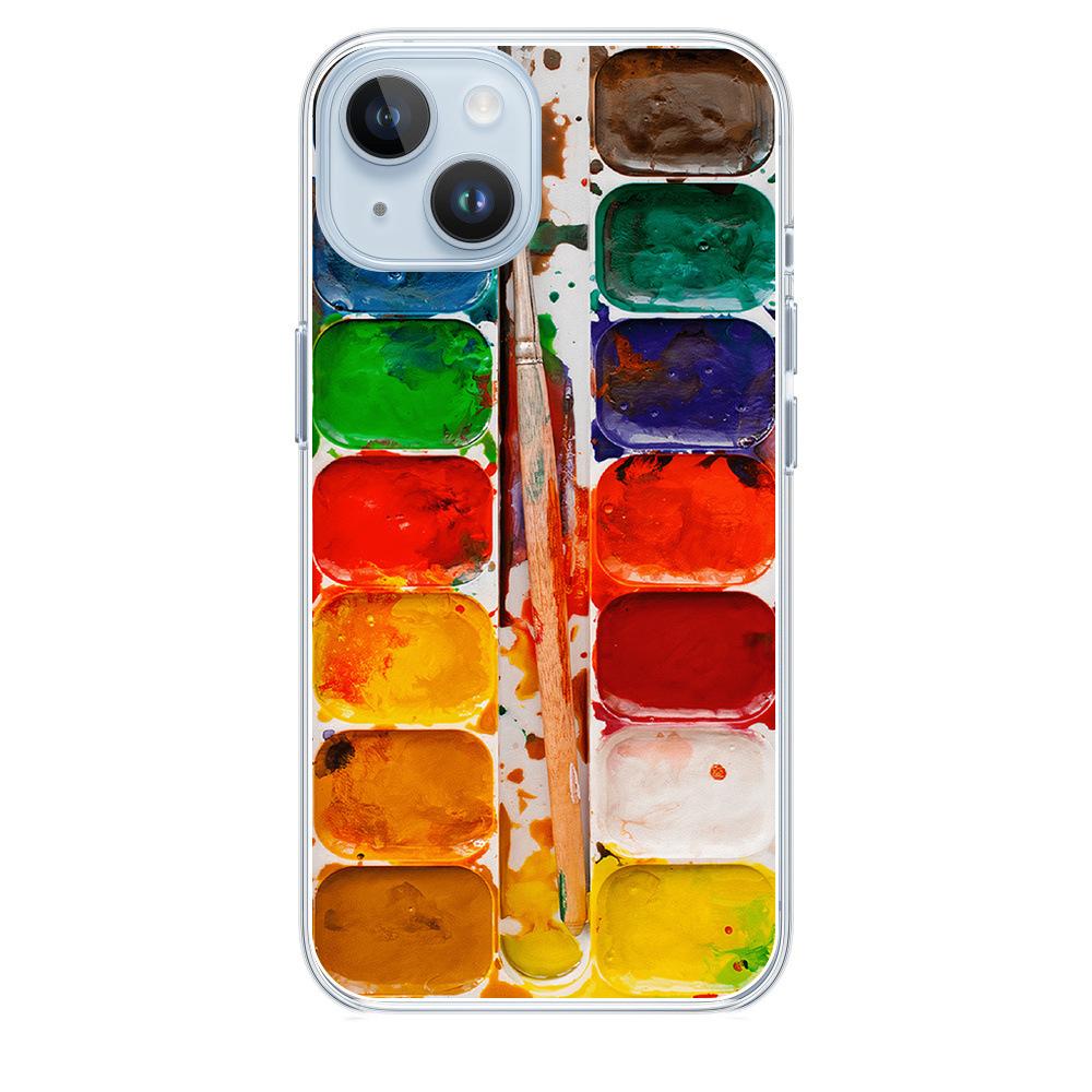 Vintage Record Paint Eye Graffiti Phone Case for iPhone 17 16 15 14 13 12 11 pm