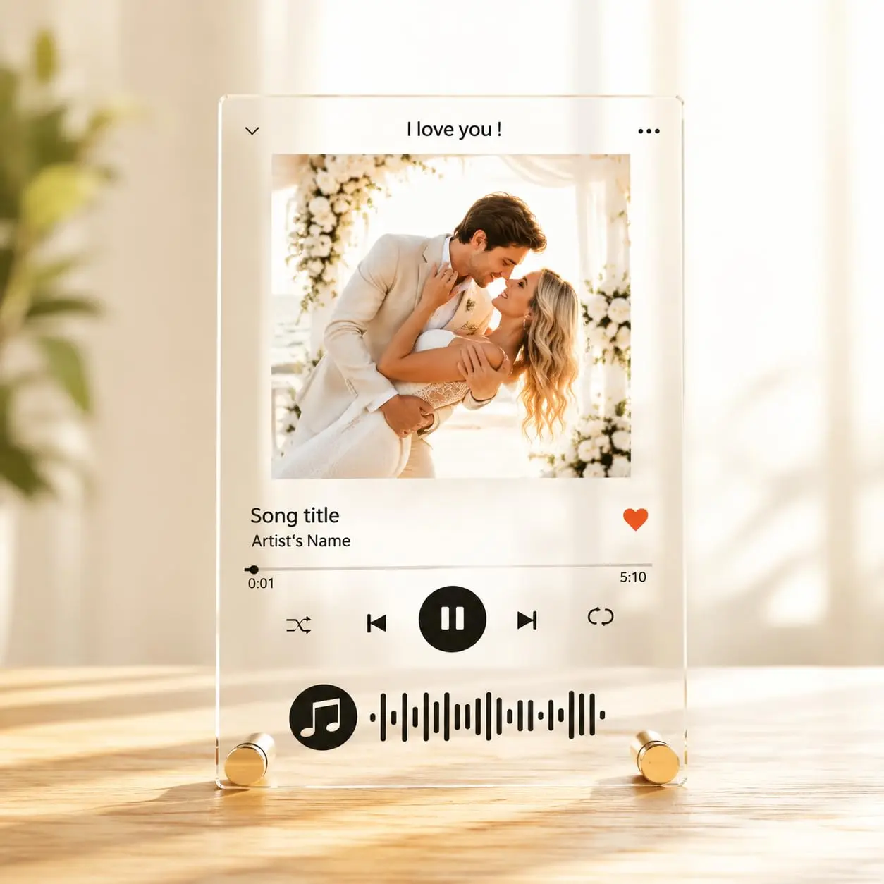 Orivox Custom Spotify Plaque Picture Frame Custom Music Plaque.