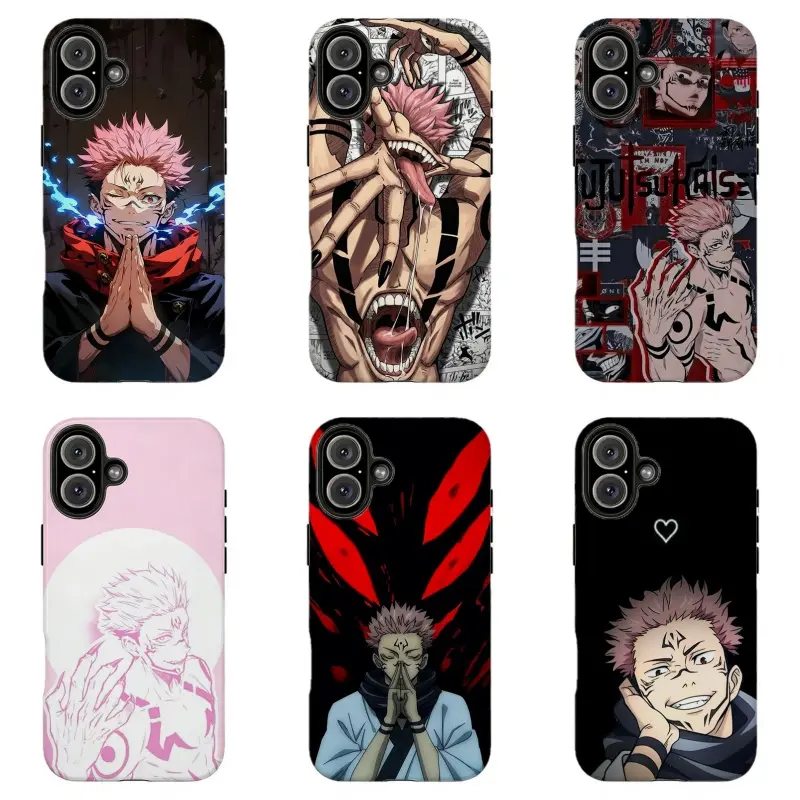 Cool Dark Style Ryomen Sukuna Anime Phone Case, Protective Cover For iPhone 11 12 13 14 15 16 17 pro max for Samsung S26 S25 S24 S23 S22 S21 phone Cases, fashion Gifts For Fans Men Women,phone cases edge drop protection cover