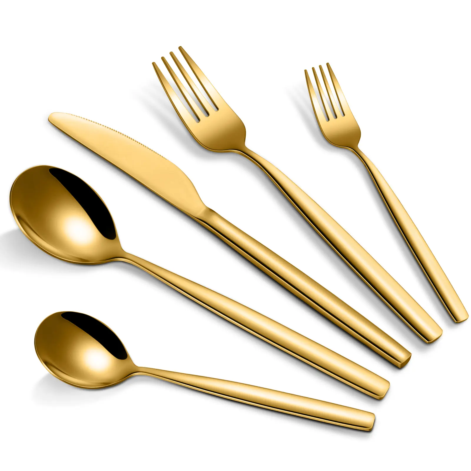 Garvee 30-Piece Stainless Steel Silverware Set for 6 Mirror-Polished Dishwasher-Safe Flatware Utensils with Forks Knives Spoons for Daily Home Dining