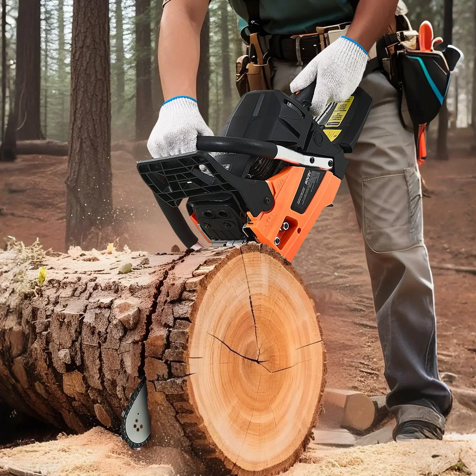 62cc Gas Chainsaw 3.8hp Gas Powered 20 Inch Chainsaw For Wood Cutting