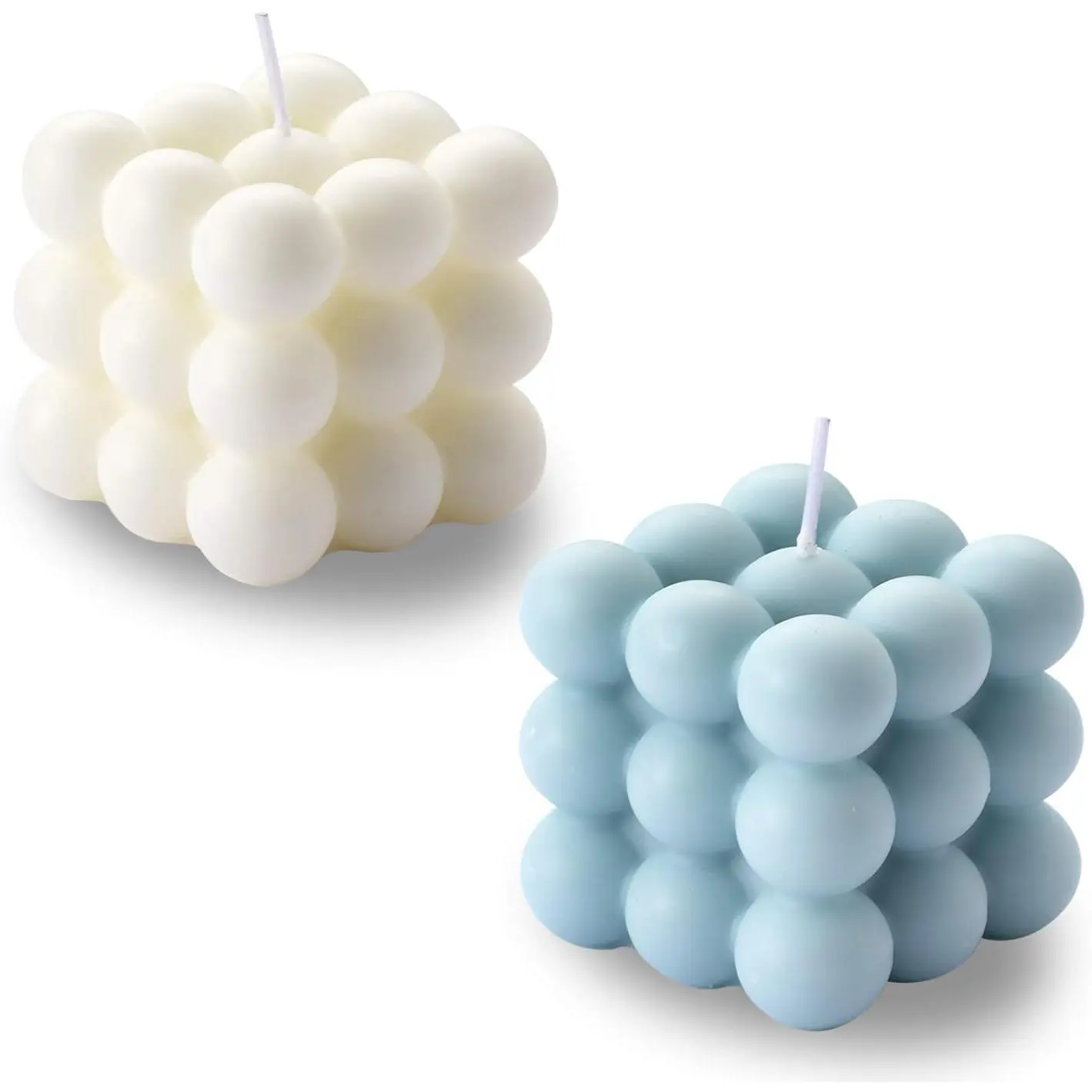 Bubble Candle - Cube Soy Wax Candles,  Decor Candle, Scented Candle Set 2 count,  Use and Gifting