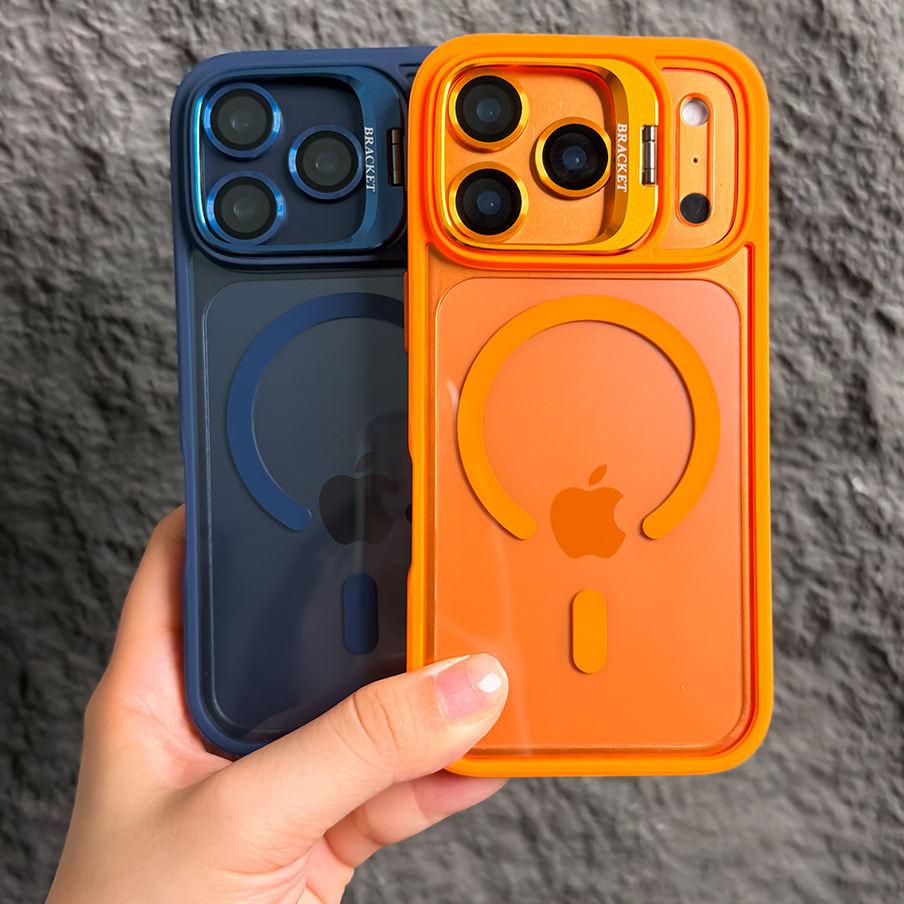 MagSafe Magnetic Kickstand Case for iPhone 17–12 Pro Max Air Plus, Full Protection, Wireless Charging Support & Built-in Lens Protective Film