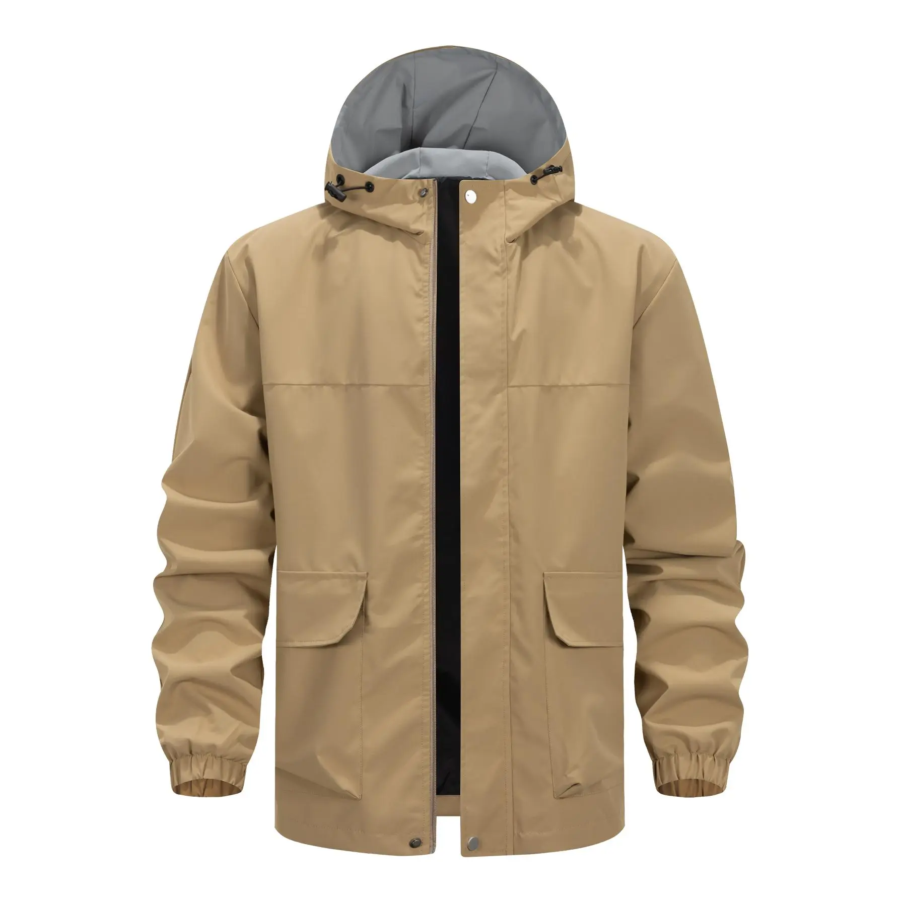 Men's Gorpcore Waterproof Outdoor Jacket Hooded Windproof Tactical Cargo Rain Coat Parka Lightweight Outerwear cozy soft cool clean chic active sporty premium classic stylish durable trendy relaxed comfy modern vibe urban fresh hype Multi-Color