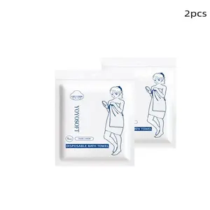 2Pcs Thickened Disposable Bath Towels, Sanitary Single-Use Travel Necessities, Premium Hygienic Portable Towel Supplies, Safety Certified Travel Must-have for Business Trips, Short Vacations, Camping & Overnight Outdoor Stays