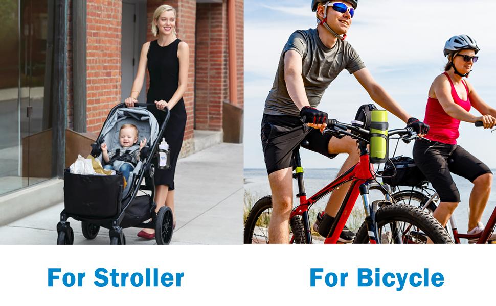 Stroller Cup Holder, Universal Cup Holder for Uppababy, Nuna, Doona Strollers, 360° Rotatable Bottle Holder for Stroller, Bike, Wheelchair, Walker, Scooter