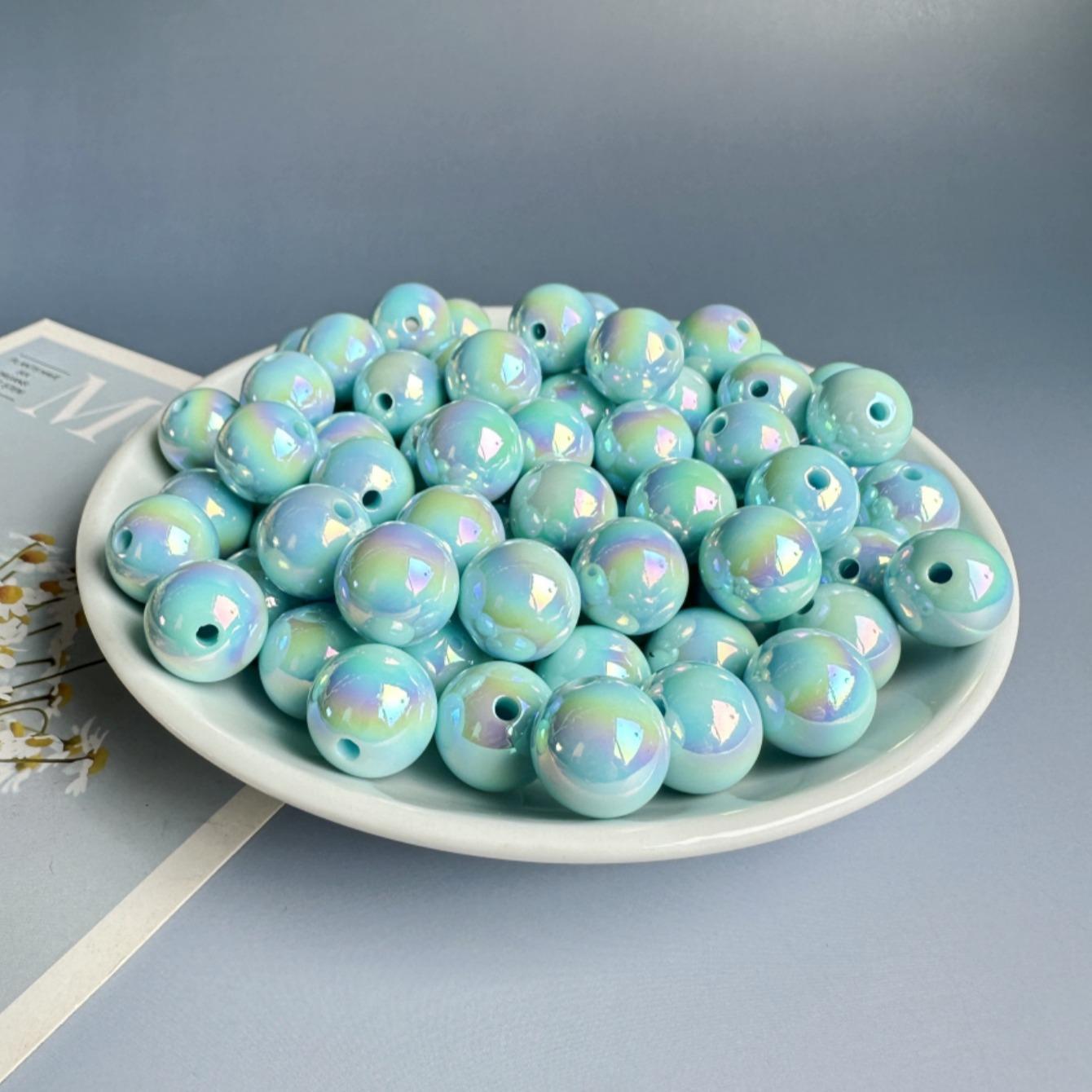 16 mm Resin Beads, Loose Beads for Necklace and Bracelet DIY Jewelry Silicone Accessory Kit, Jewelry Making Accessories Bead Set, Handmade Crafts Supplies, DIY Mixed Beads, DIY Galaxy Beads, Diy Beading Accessories