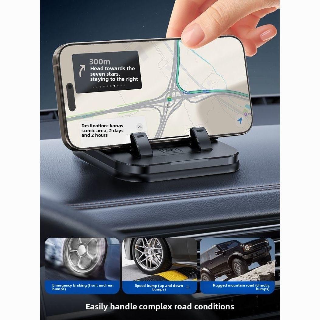 2 in 1 Car Phone Holder & Temporary Parking Card Vehicle Dashboard Mount Stand with Number Display for Easy Navigation and Parking magnetic