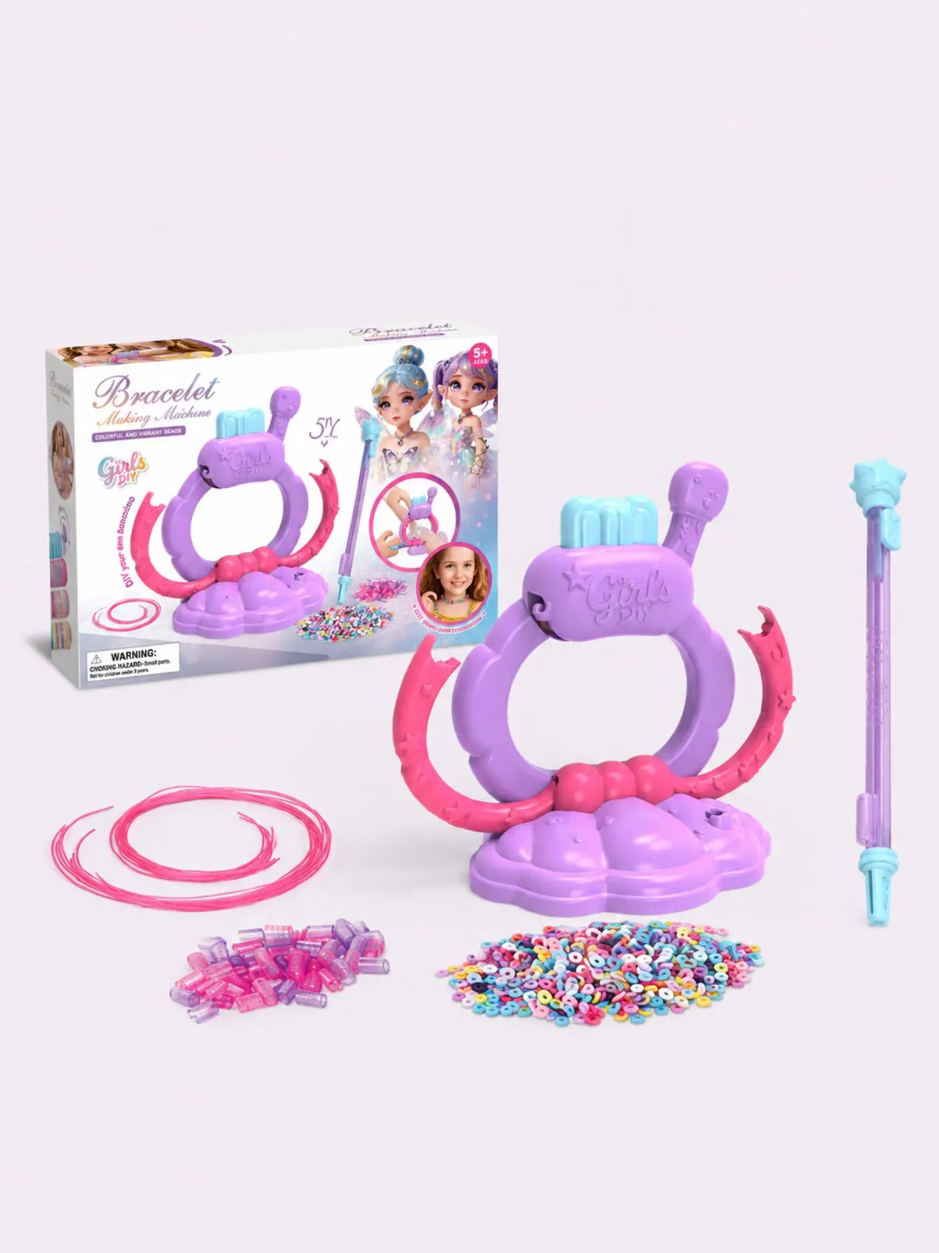 Bead Bracelet Making Kit, Creative DIY Style, Includes Beads and Accessories, Perfect for Kids' Crafts and Family Activities
