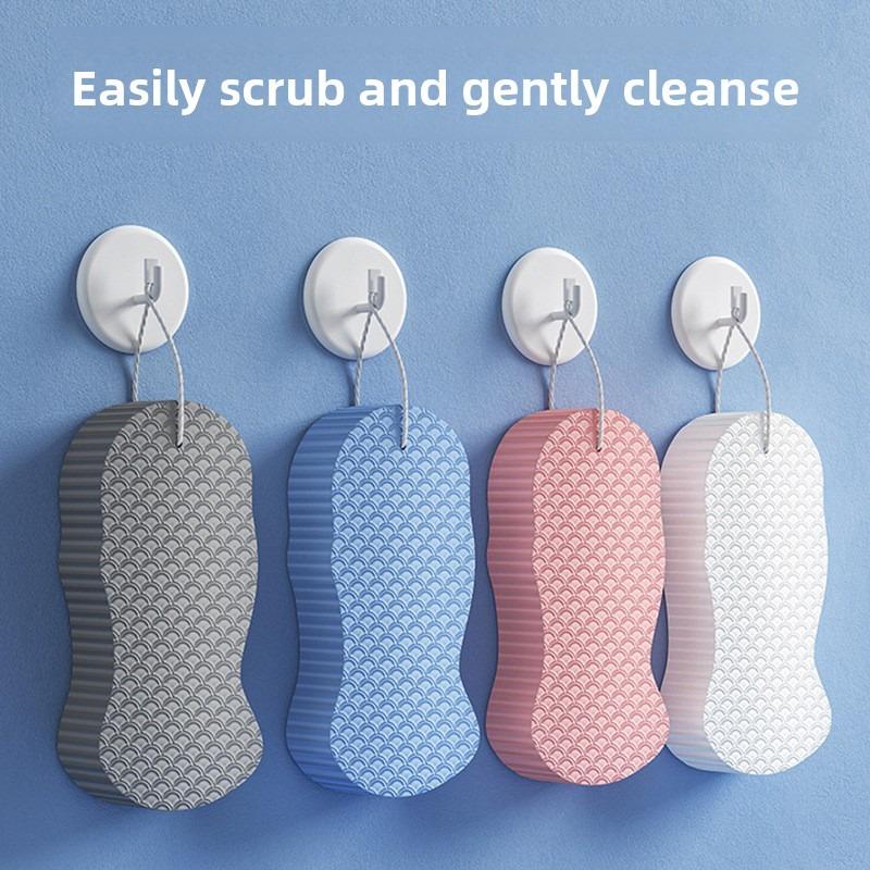 Magical exfoliating bath sponge, 3D ultra-soft exfoliating bath sponge, gentle on the skin and reusable, an alternative to exfoliating gloves, Exfoliating shower scrubber