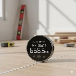 Portable Laser Distance Meter: Rechargeable 324ft Digital Measuring Tool with Lcd display for Construction, Woodworking, Auto Repair & DIy projects. Measure Curved & Flat surfaces Accurately.