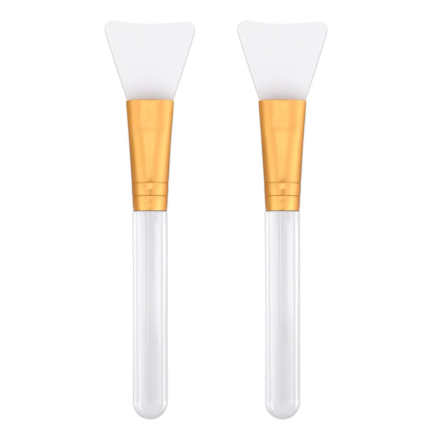 Jelly Brush| 2 Pcs Silicone Face Mask Brushes| Mask Application Tool for Even Coverage| Skincare Enhancer| Durable Silicone| Easy to Clean| All Skin Types (Tapered brush head)