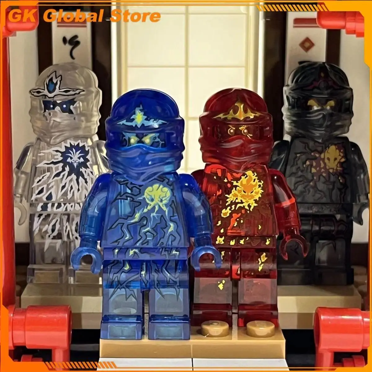 5cm  Movie Figure NINJA Peripheral PVC Model Statue Assembling Building Blocks Desktop Decoration Ornaments Gifts Toys