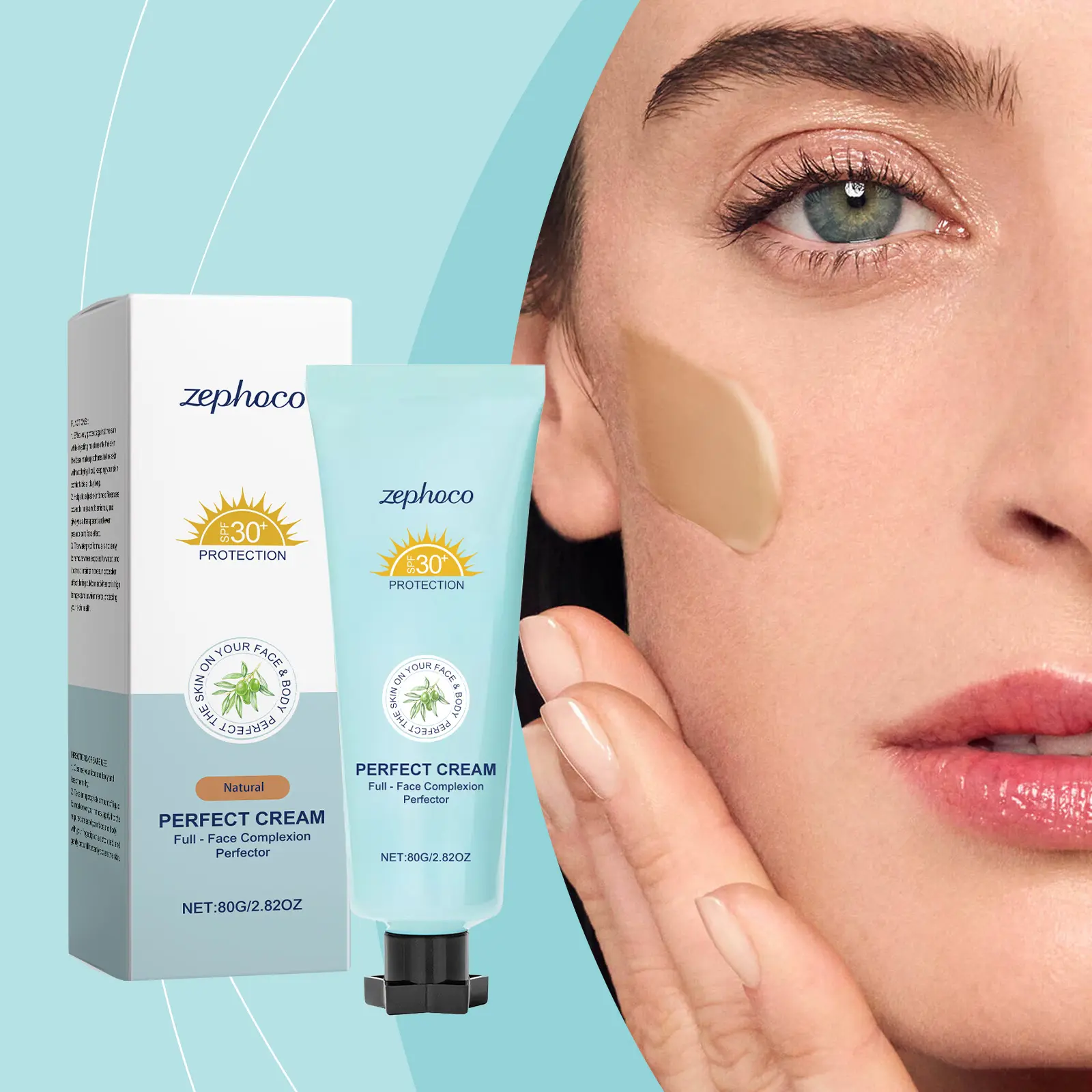 Matte Protective Moisturizing Foundation - Natural Shade, Brightening, Skin-Nourishing, Lightweight, Long-Lasting, Smudge-Proof (BB & CC Cream Alternative for Beauty & Personal Care)