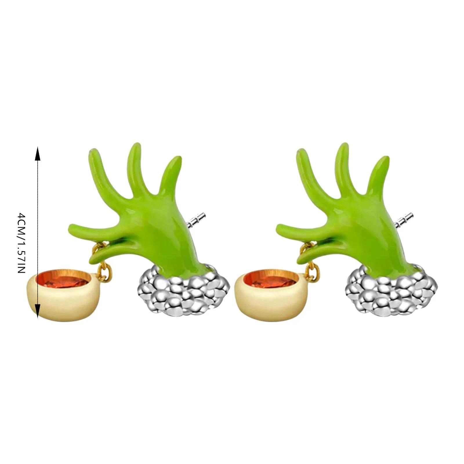 2026 Christmas Earrings Classic Cartoon Series Metal Acrylic Drop Earring for Woman Girl New Year Christmas Party Gift