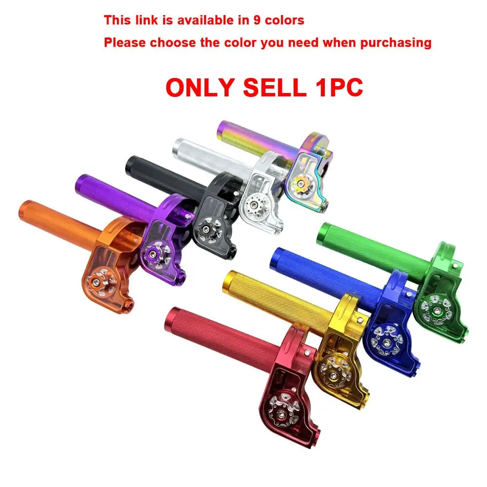 22mm Universal Cnc Aluminum Throttle Twist Grips, Handlebars for Motorcycle Moped Scooter Bike, Motor Part, M10*1.5, Durable and Precise Control, Motorcycle Parts