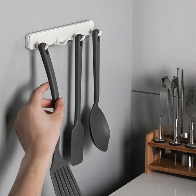Adjustable Kitchen Spice Jar Organizer, Self-Adhesive Wall-Mounted Bottle Holder, Cuttable and Combining Storage Rack