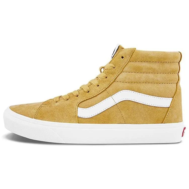 Vans SK8-Hi High-Top Skate Shoes for Men and Women in Tan Brown Verifiable, with credentials and supporting global authentication