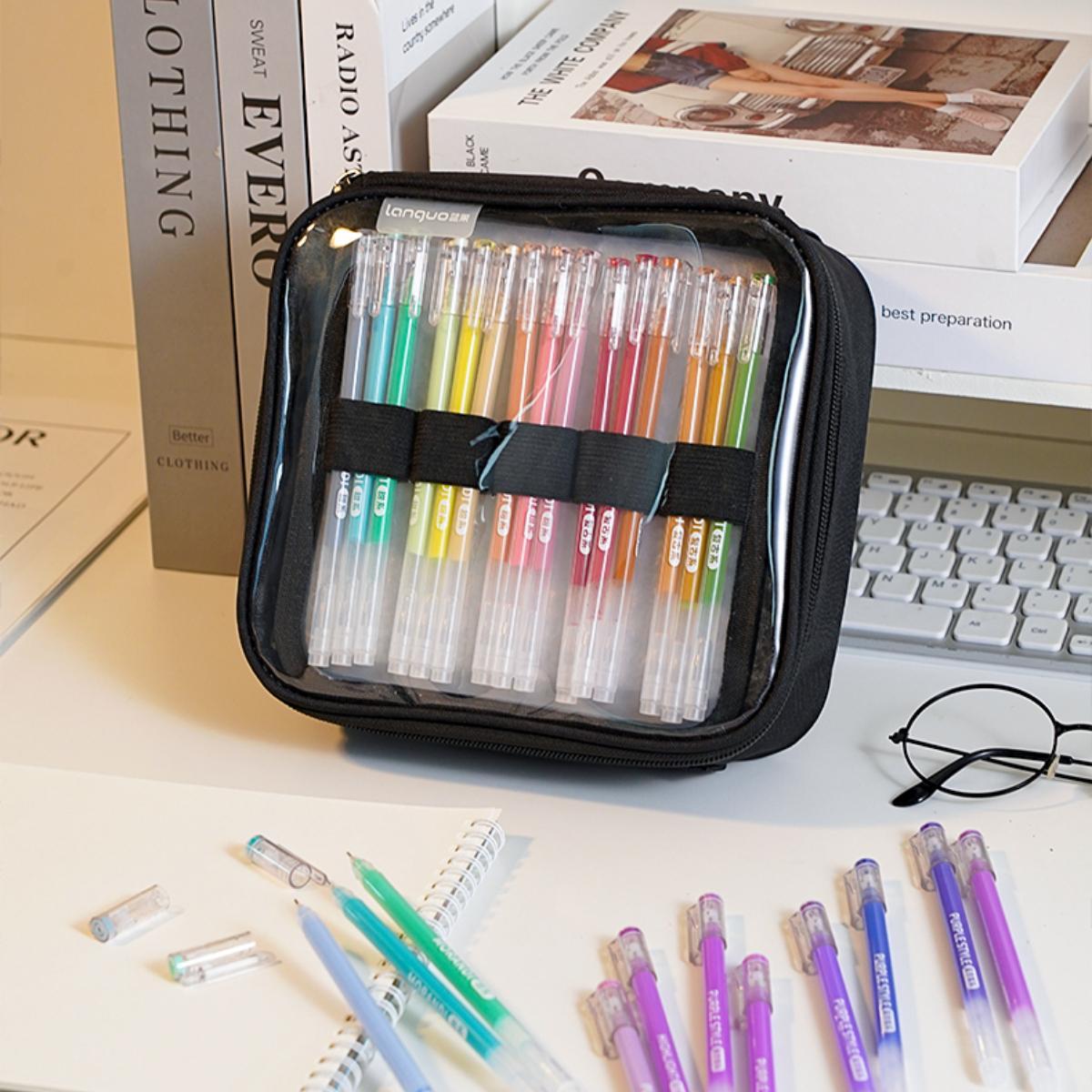 Large Capacity Pencil Organizer Case, 1 Count Multi-layer Stationery Storage Bag for Markers, Art Pen Marker, Office Stationery & Supplies, Multifunctional Stationery