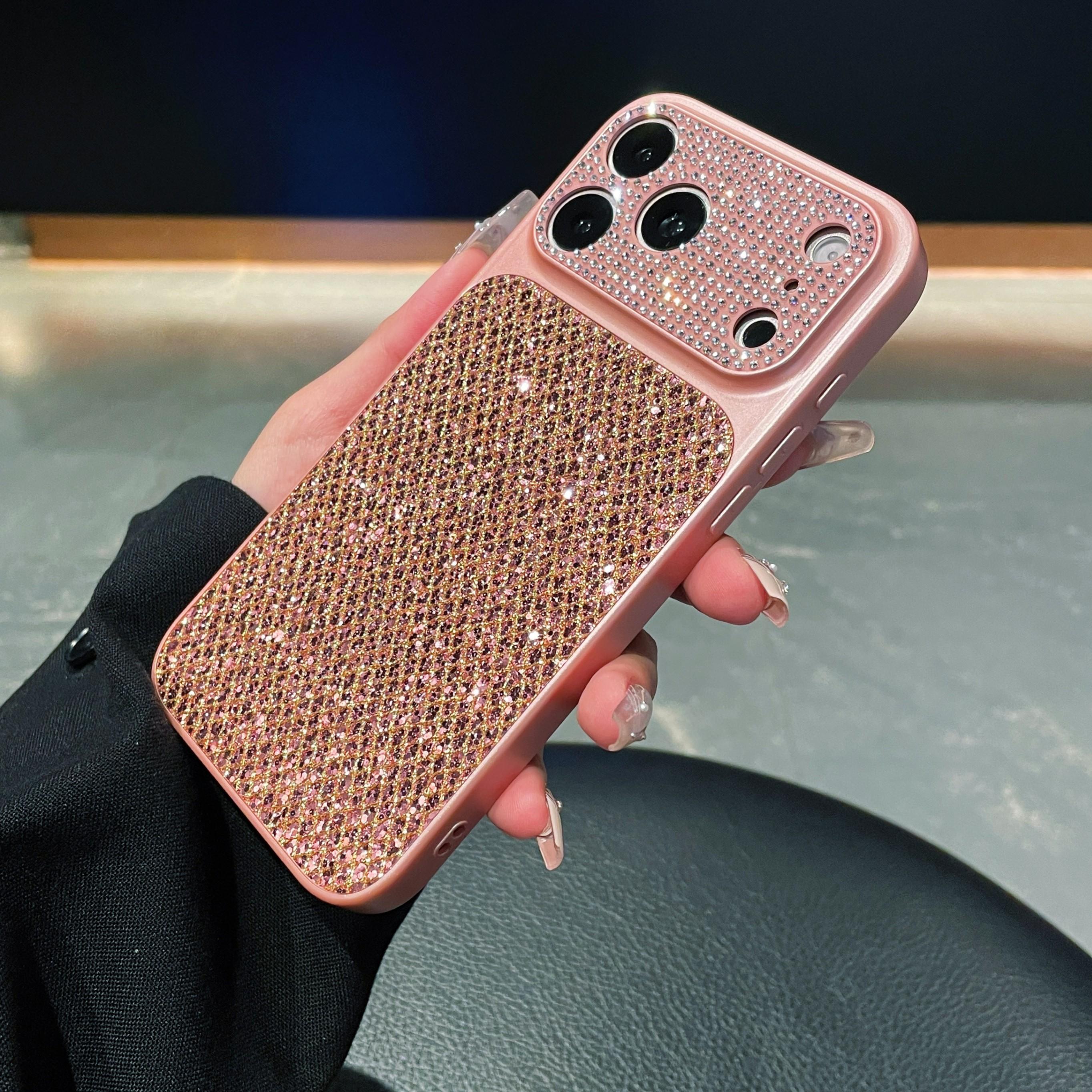 Ins High Value Diamond Light Luxury Rhombus Sequin Phone Case For iPhone 14 15 16 17 Pro Max Phone Case New Advanced Fashion Trendy For Couples Men Women Shockproof Protective Cover