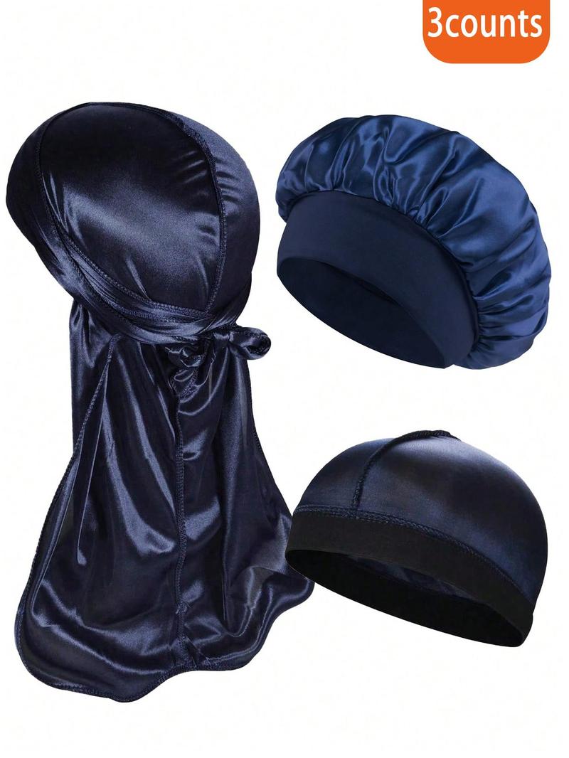 Solid Color Beanie Hat Turban Hat, Casual Comfortable Breathable Durag, Wave Cap for Men & Women, Outdoor Sports Home Daily Pirate Cap Sleeping Cap, Beanie Fitted