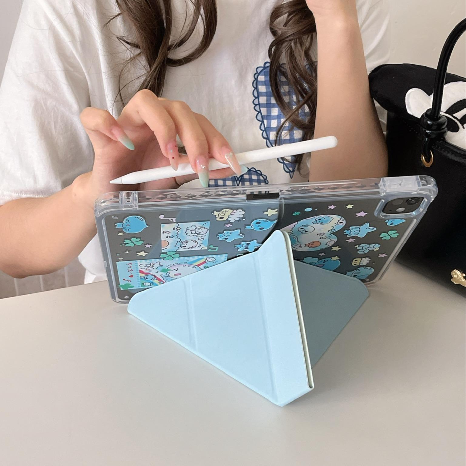 Summer Waterdrop iPad Case for 11th Gen, Lightweight and Thin Design, Pencil Slot, Drop Resistant for Mini 7/6 and Air 7/6, Tablet Casing