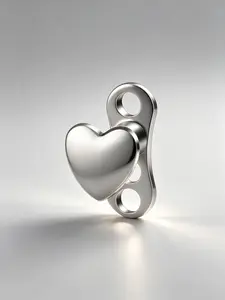 Love Heart Dermal Anchor Tops and Base Grade 23 Titanium 14G Minimalist Heart Internally Threaded Dermal Piercing Microdermals Studs Pierced Body Piercings Microdermals Piercing Jewelry for Women Men