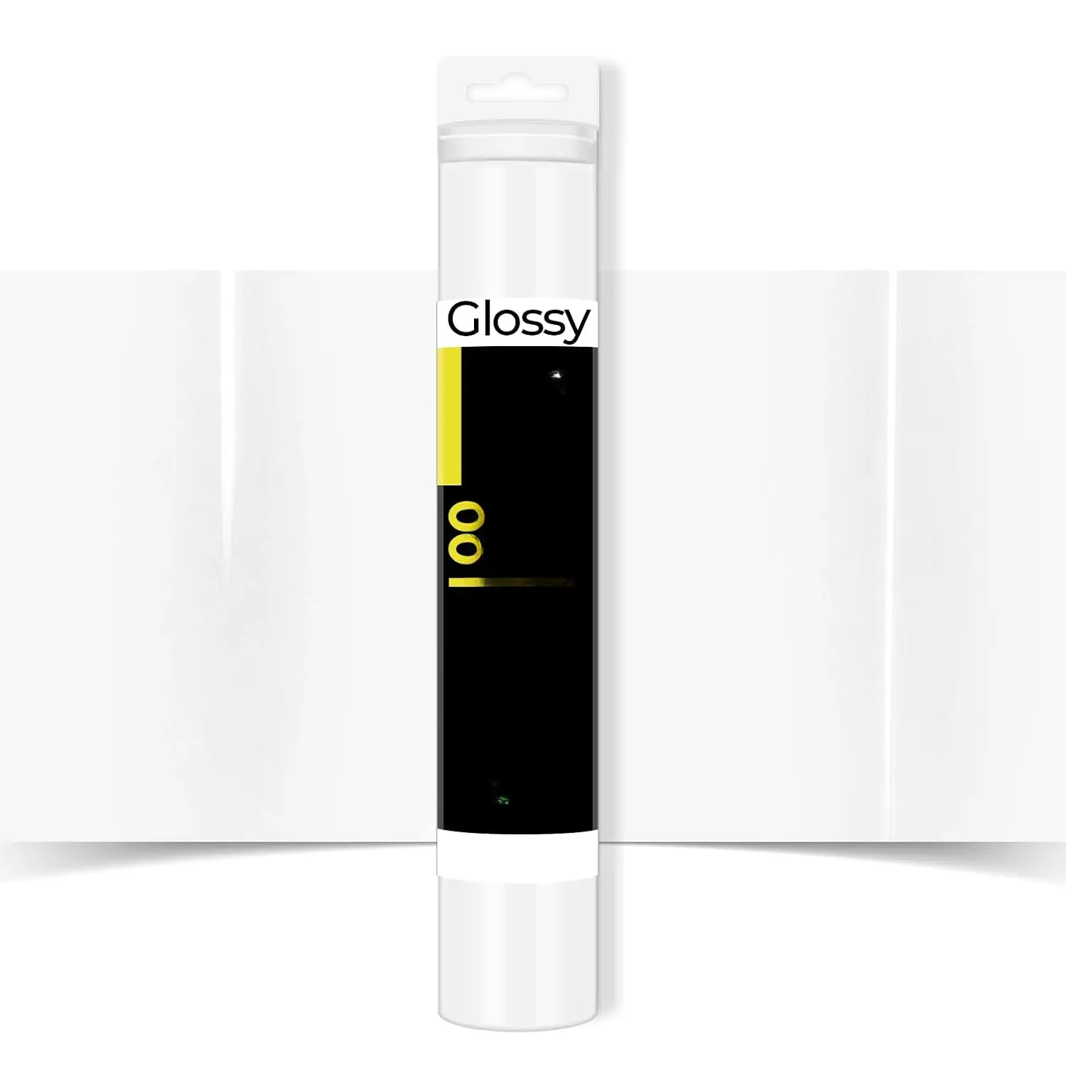 001 Vinyl Glossy Permanent Adhesive Vinyl for Craft Decal Projects 12" x 10ft, Glossy Coconut White